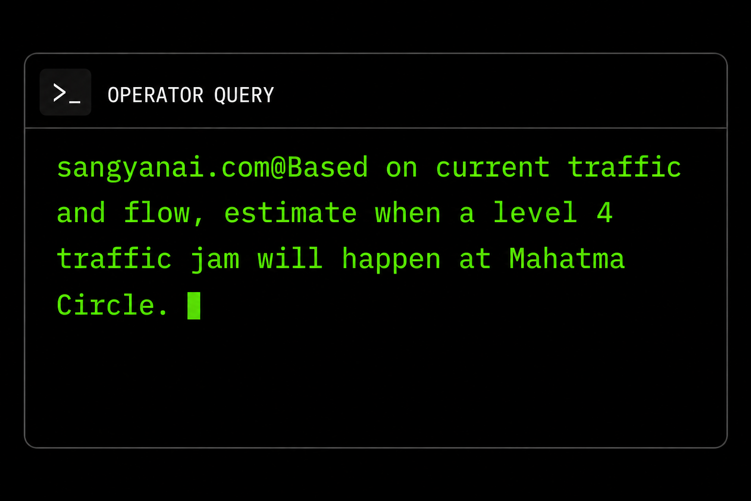 City Surveillance Query